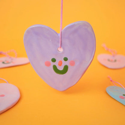 ceramic ornaments | happy little hearts