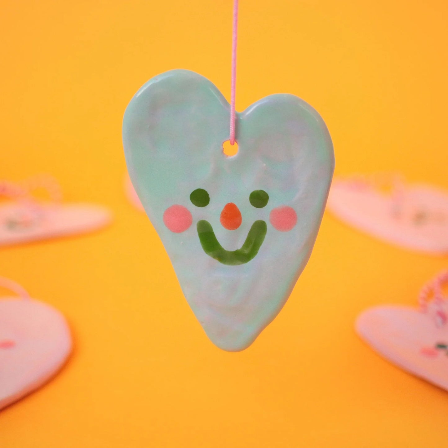 ceramic ornaments | happy little hearts