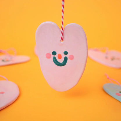 ceramic ornaments | happy little hearts