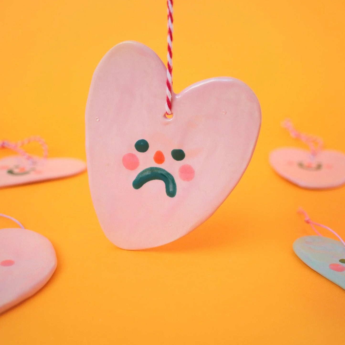 ceramic ornaments | happy little hearts