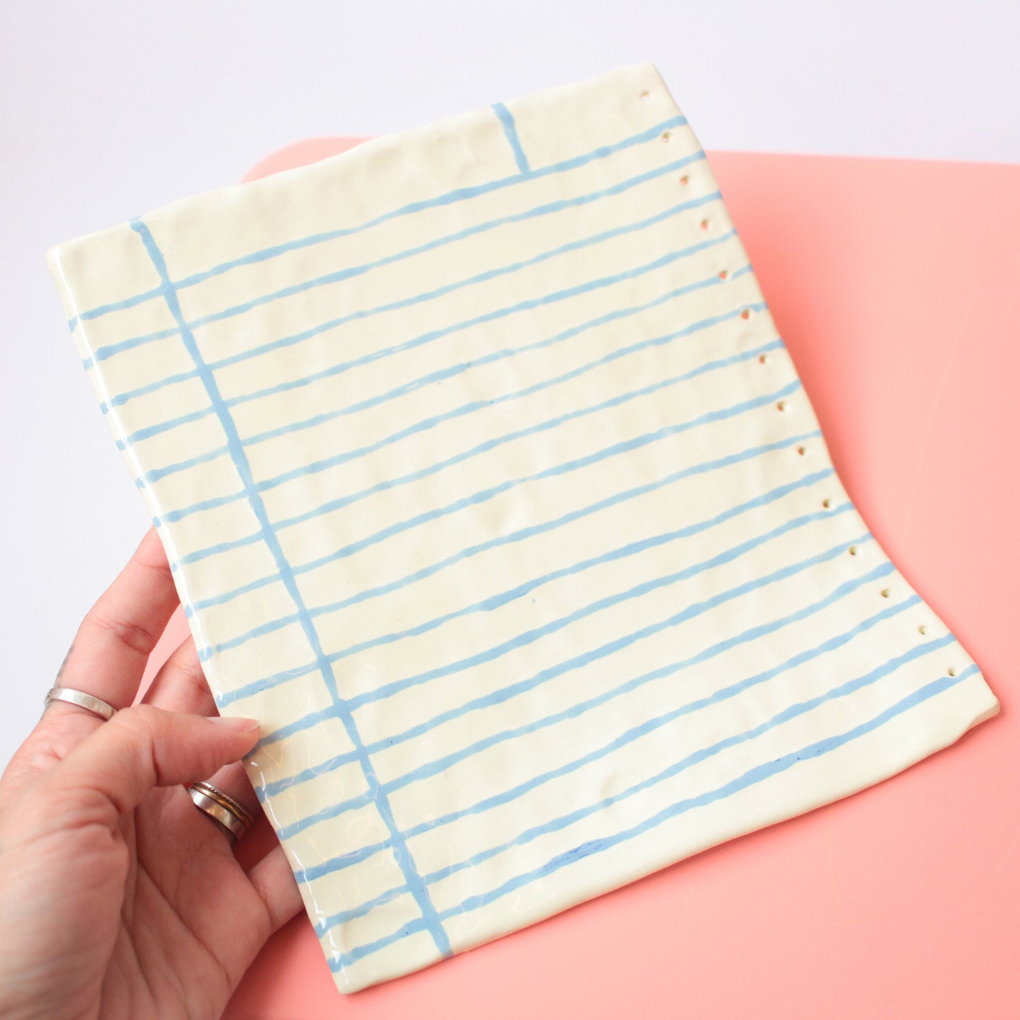 wall hanging | piece of lined paper