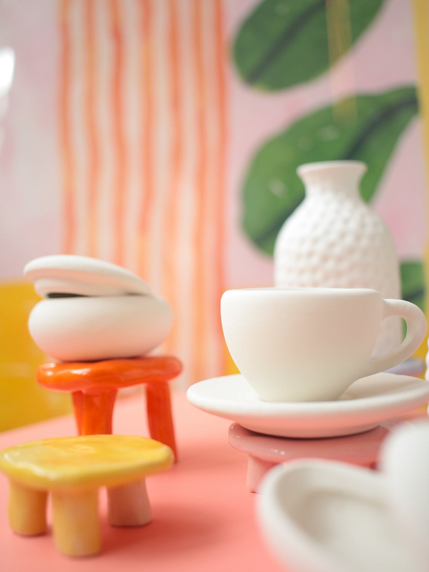 ceramic painting: tiny festival