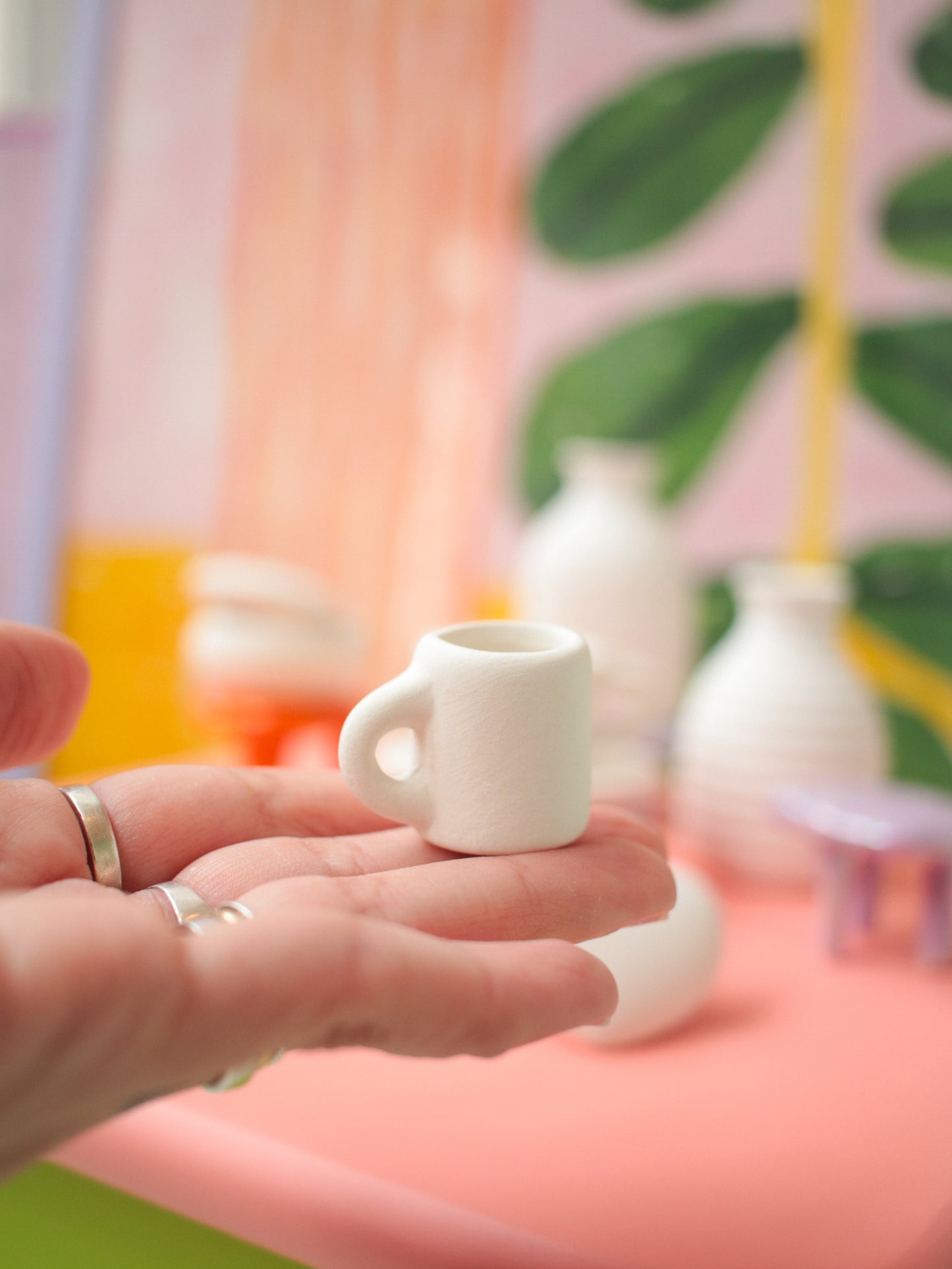 ceramic painting: tiny festival