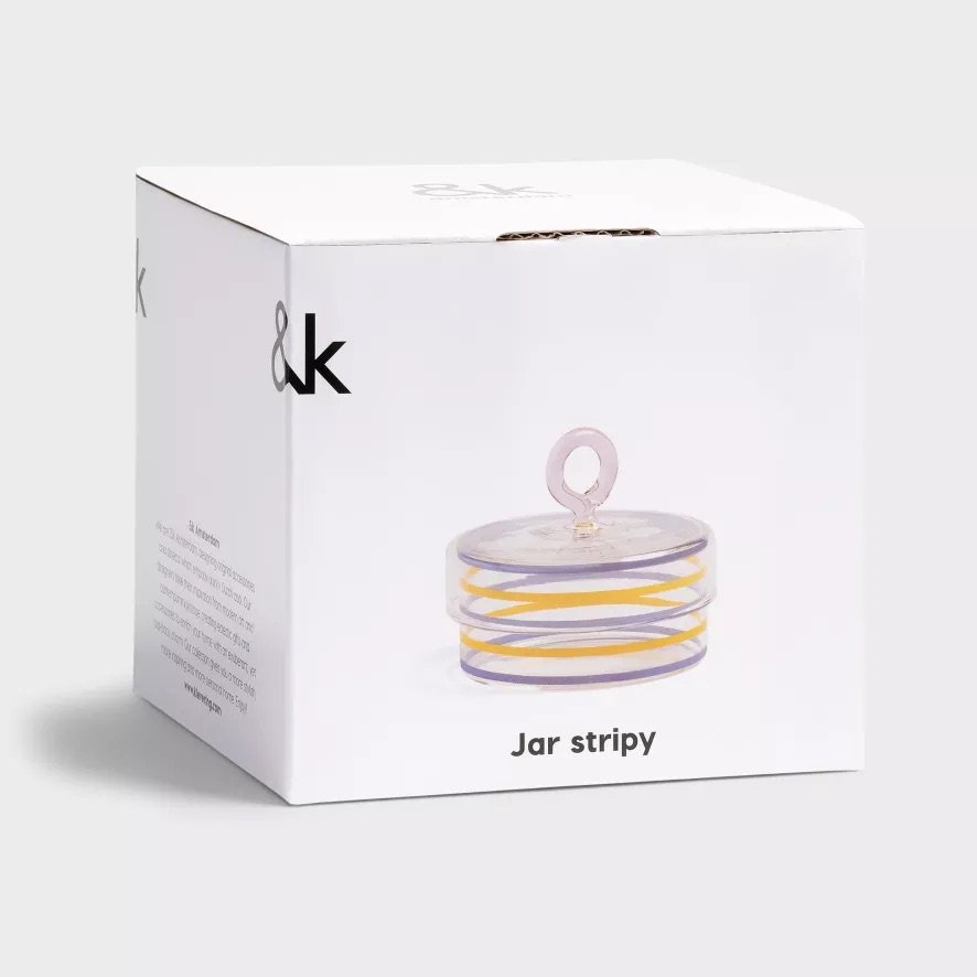 &klevering jar - stripy